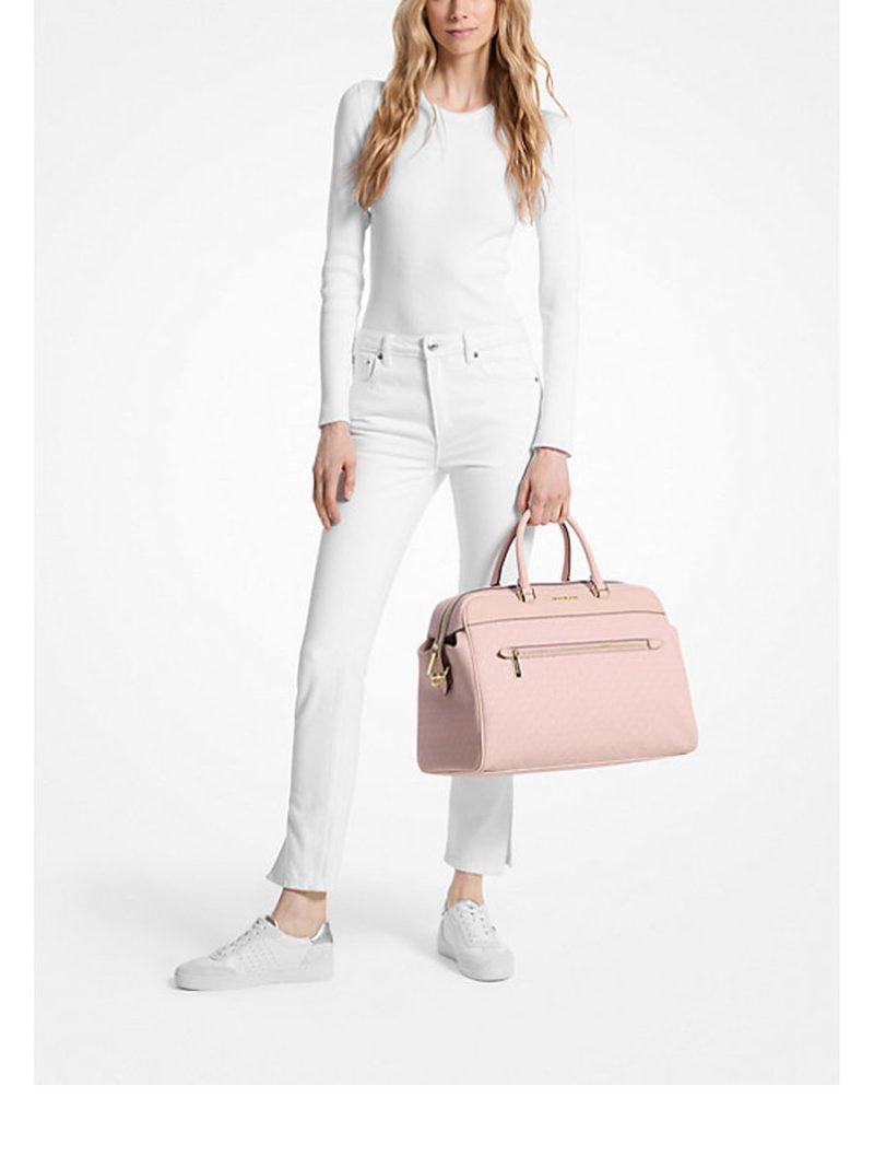 MICHAEL Michael Kors Large Logo Weekender Bag - Image 4