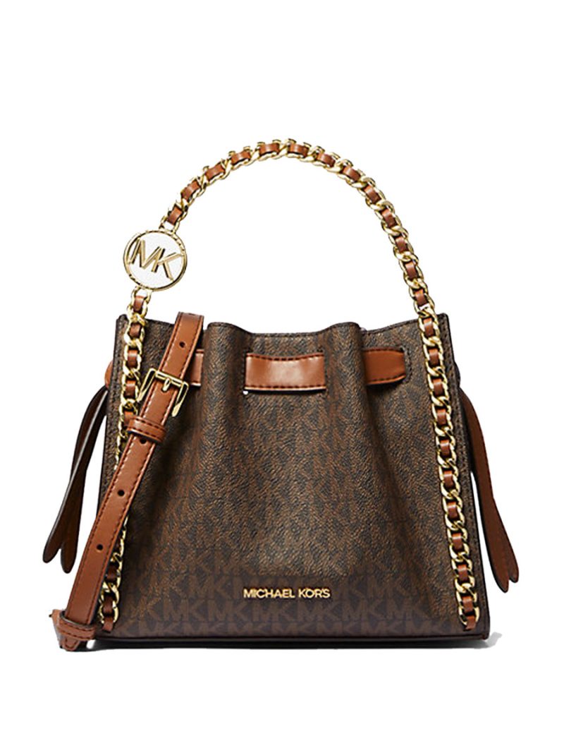MICHAEL Michael Kors Mina Small Signature Logo Chain Crossbody Bag