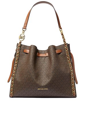 MICHAEL Michael Kors Mina Large Signature Logo Chain Shoulder Bag