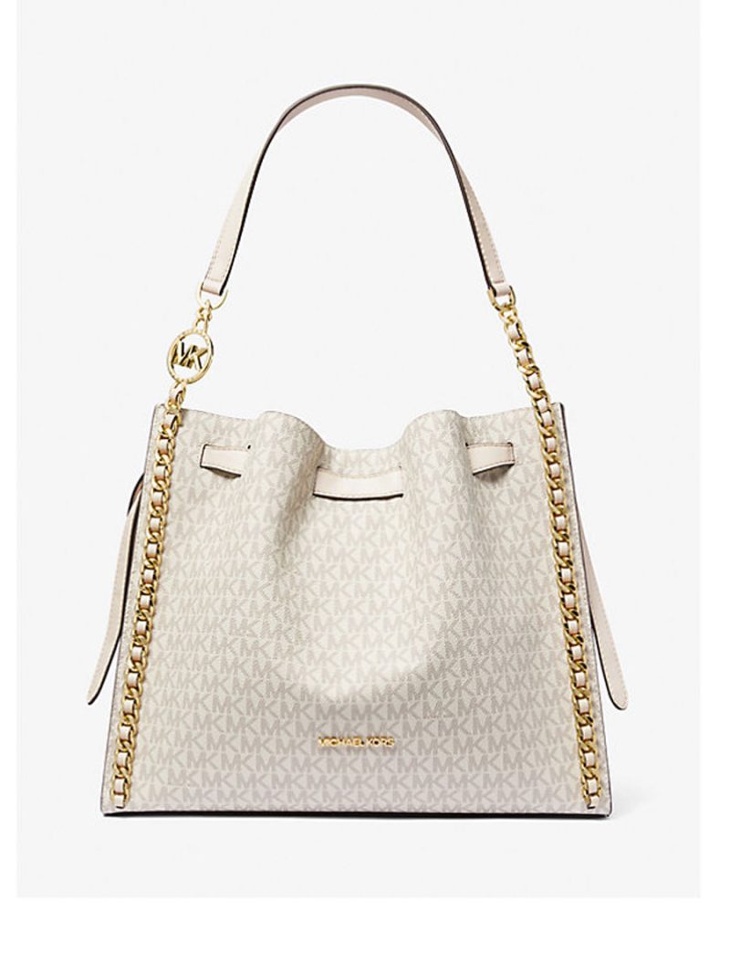 MICHAEL Michael Kors Mina Large Signature Logo Chain Shoulder Bag