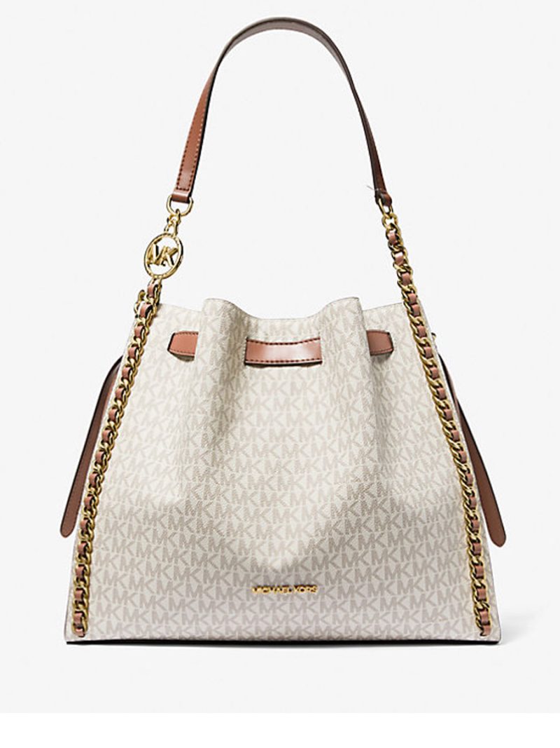 MICHAEL Michael Kors Mina Large Signature Logo Chain Shoulder Bag