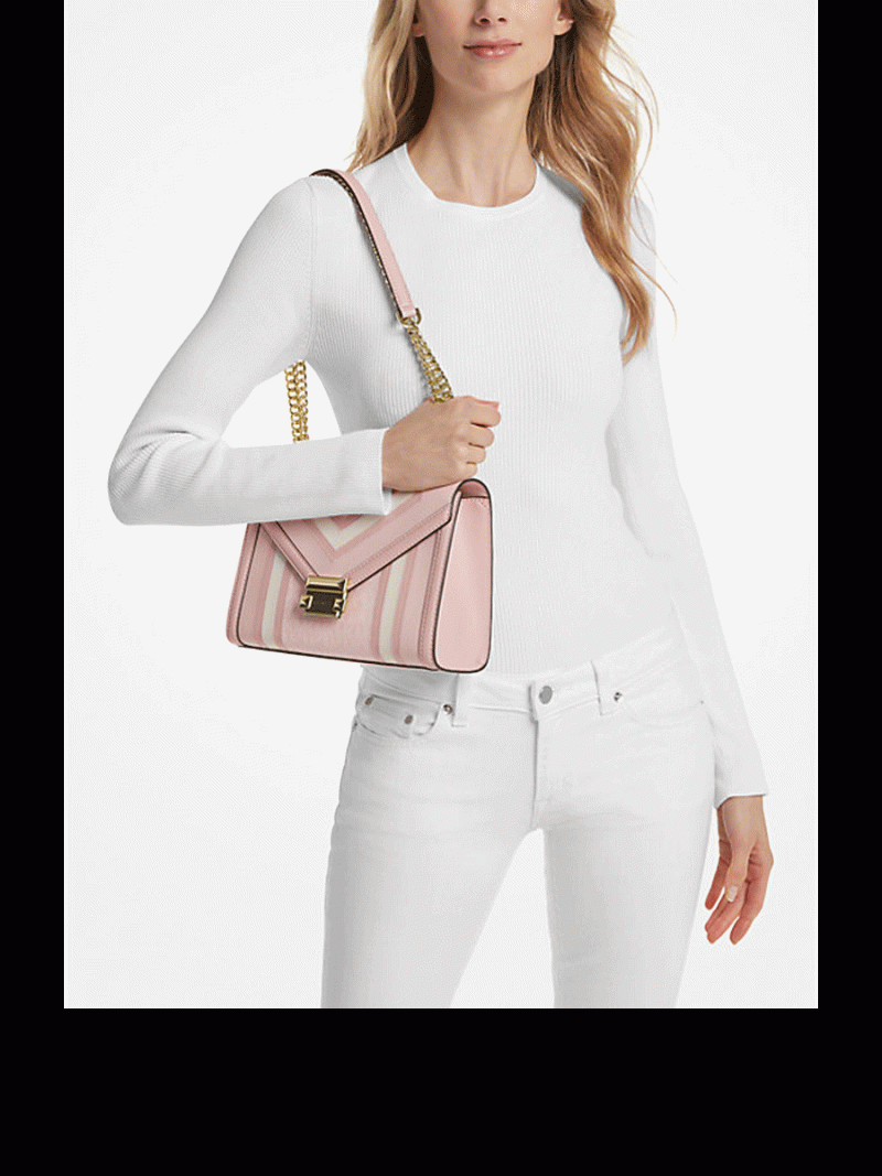 MICHAEL Michael Kors Whitney Medium Color-Block and Signature Logo Shoulder Bag - Image 3