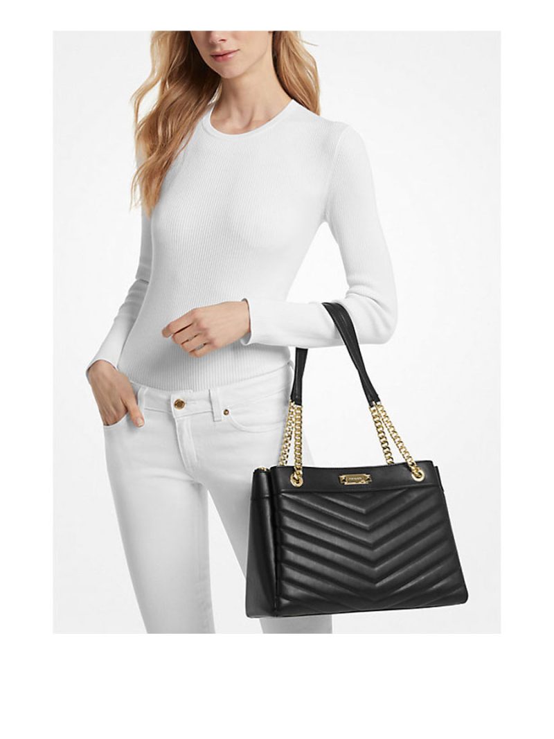MICHAEL Michael Kors Whitney Medium Quilted Tote Bag - Image 3