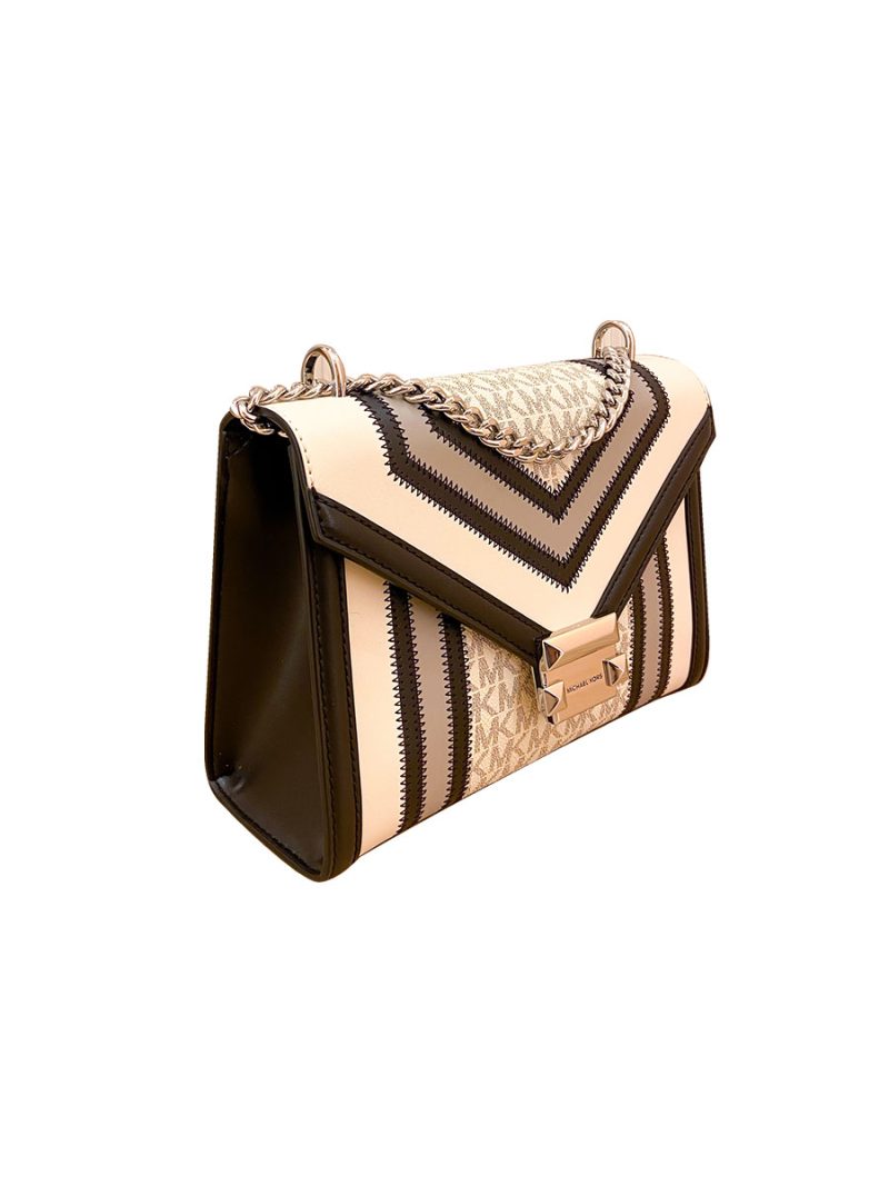 MICHAEL Michael Kors Whitney Medium Color-Block and Signature Logo Shoulder Bag - Image 4