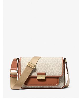 MICHAEL Michael Kors Bradshaw Medium Signature Logo Messenger Bag