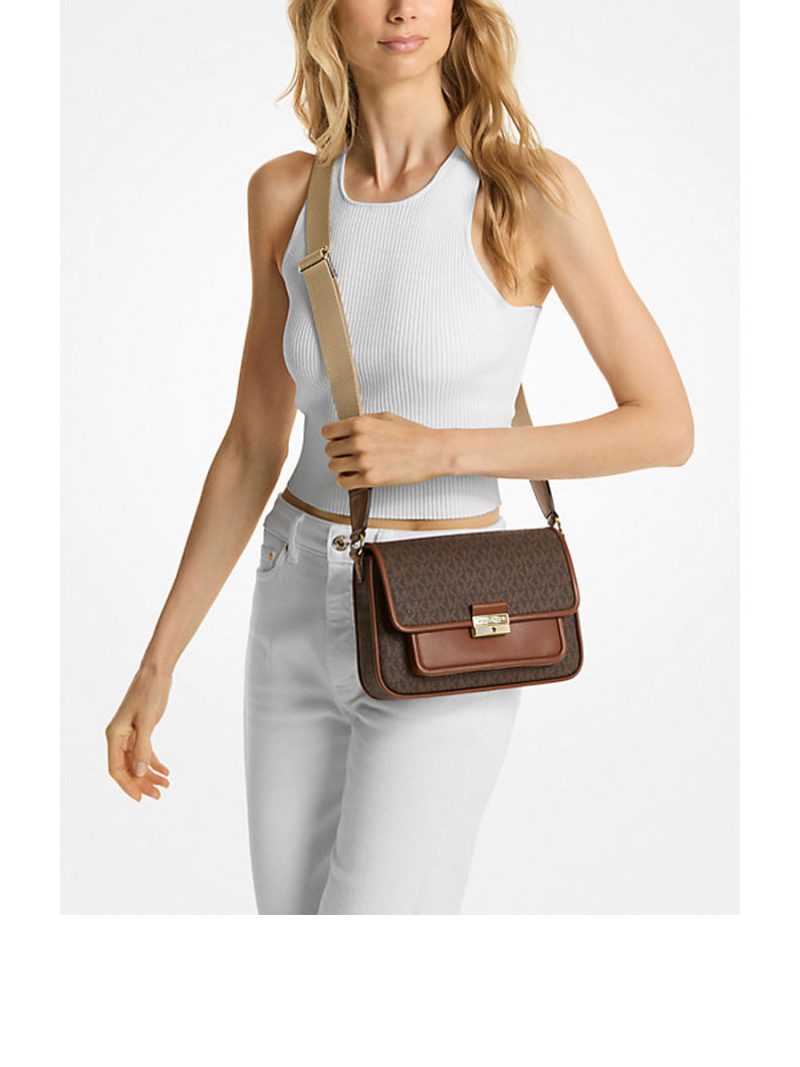 MICHAEL Michael Kors Bradshaw Medium Signature Logo Messenger Bag - Image 4