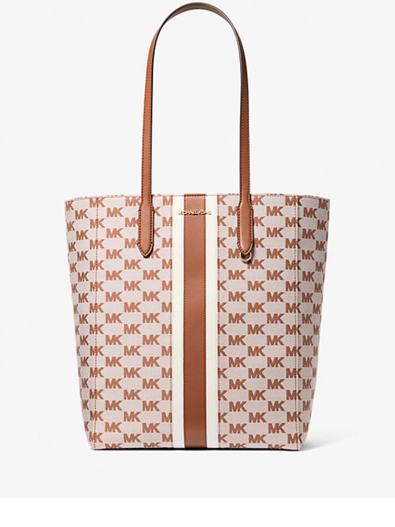 MICHAEL Michael Kors Vincent Large Logo Jacquard Tote Bag with Card Case - Image 3