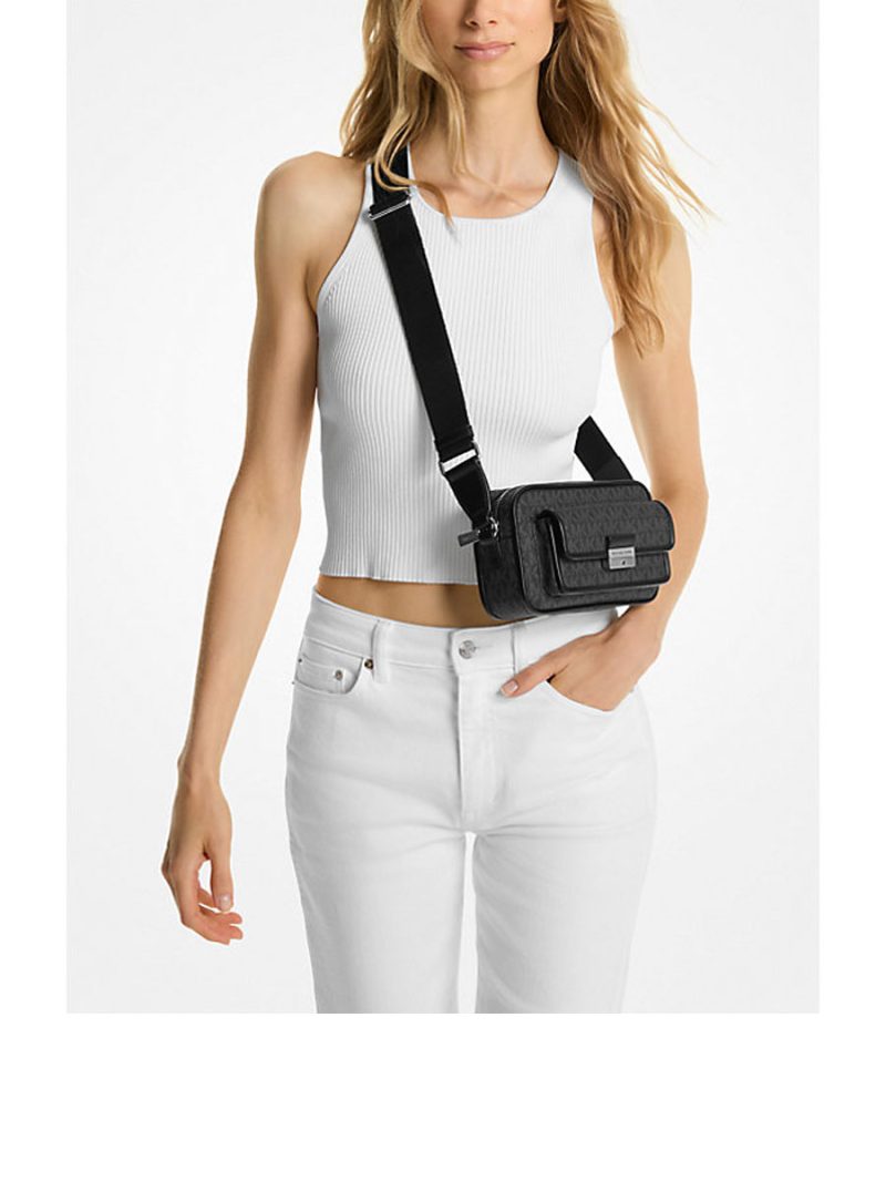 MICHAEL Michael Kors Bradshaw Extra-Small Signature Logo Camera Crossbody - Image 3