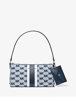 MICHAEL Michael Kors Vincent Medium Logo Jacquard Pochette with Card Case