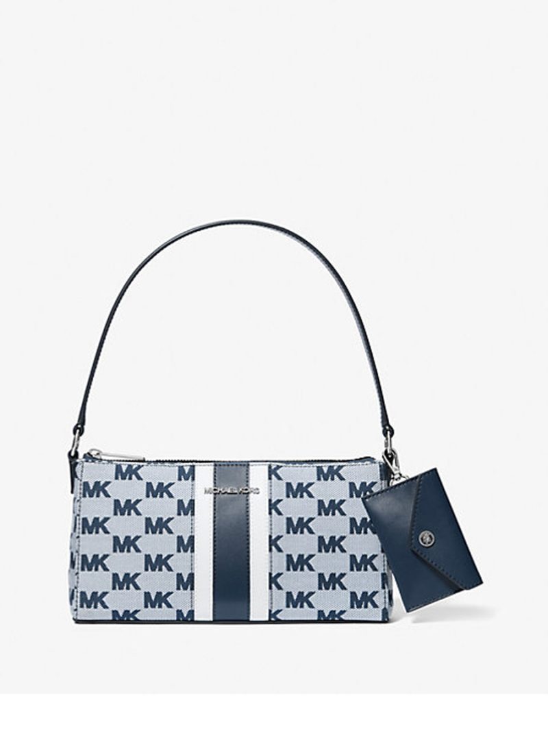 MICHAEL Michael Kors Vincent Medium Logo Jacquard Pochette with Card Case