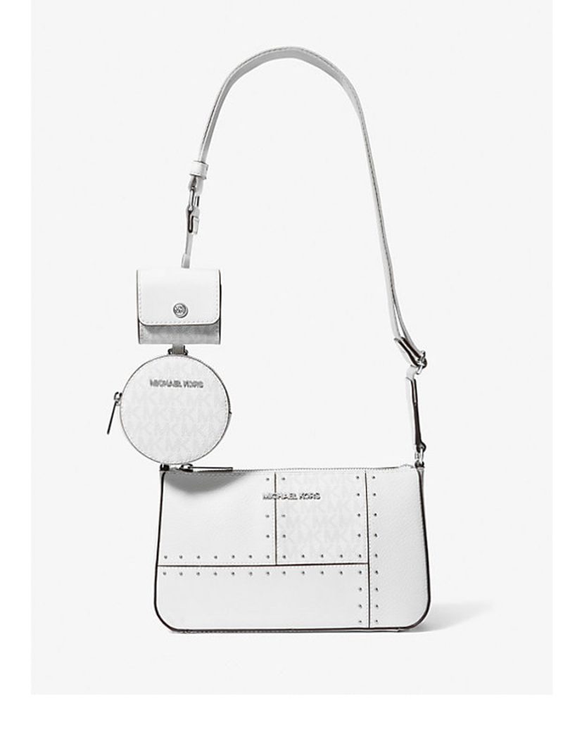 MICHAEL KORS Jet Set Travel Small Metallic Patchwork and Signature Logo Crossbody Bag