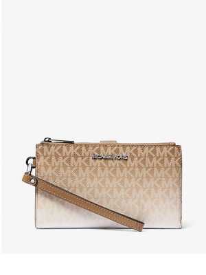 MICHAEL Michael Kors Jet Set Large Ombré Signature Logo Wristlet
