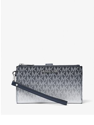 MICHAEL Michael Kors Jet Set Large Ombré Signature Logo Wristlet