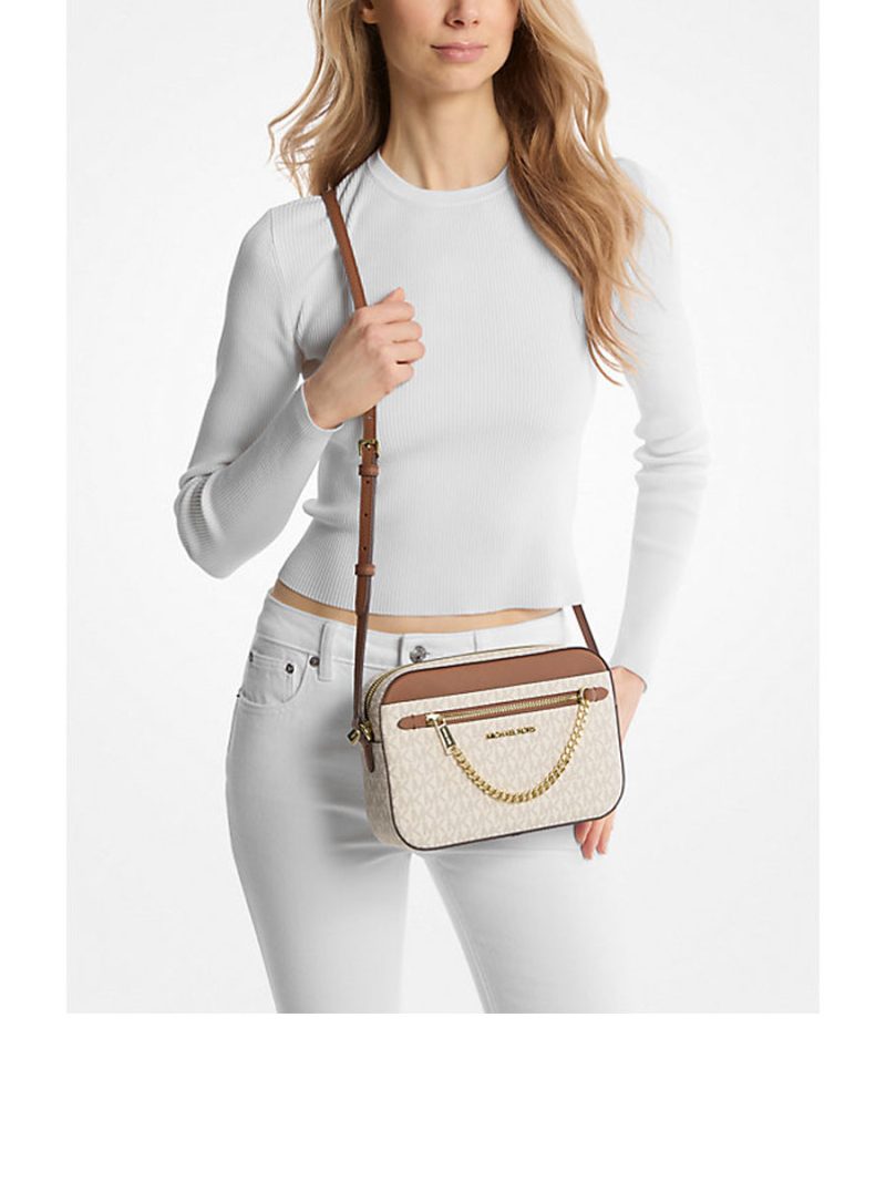 MICHAEL Michael Kors Jet Set Large Logo Crossbody Bag - Image 4