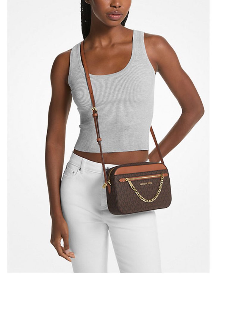 MICHAEL Michael Kors Jet Set Large Logo Crossbody Bag - Image 4