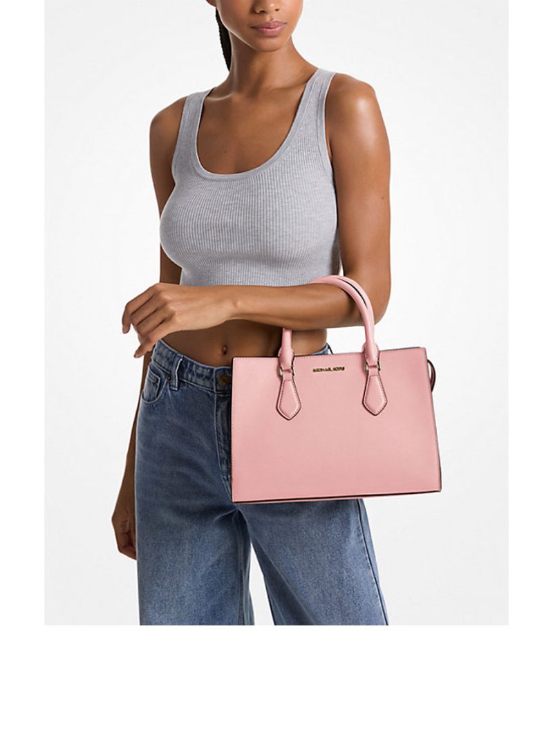 MICHAEL Michael Kors Sheila Medium Faux Saffiano Leather Satchel - Image 3