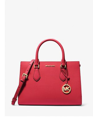 MICHAEL Michael Kors Sheila Medium Faux Saffiano Leather Satchel
