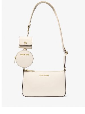 MICHAEL Michael Kors Jet Set Saffiano Leather Crossbody Bag with Case for Apple Airpods Pro®