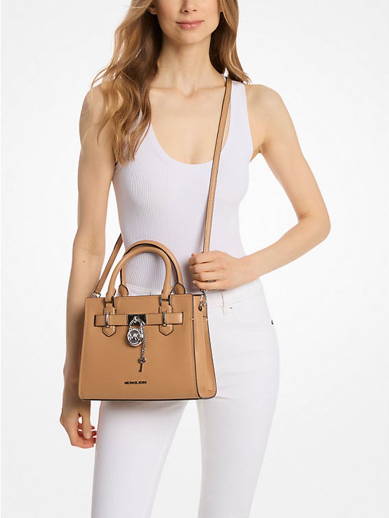 MICHAEL Michael Kors Hamilton Small Leather Satchel - Image 3