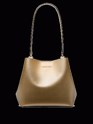 MICHAEL KORS Pratt Medium Metallic Shoulder Bag