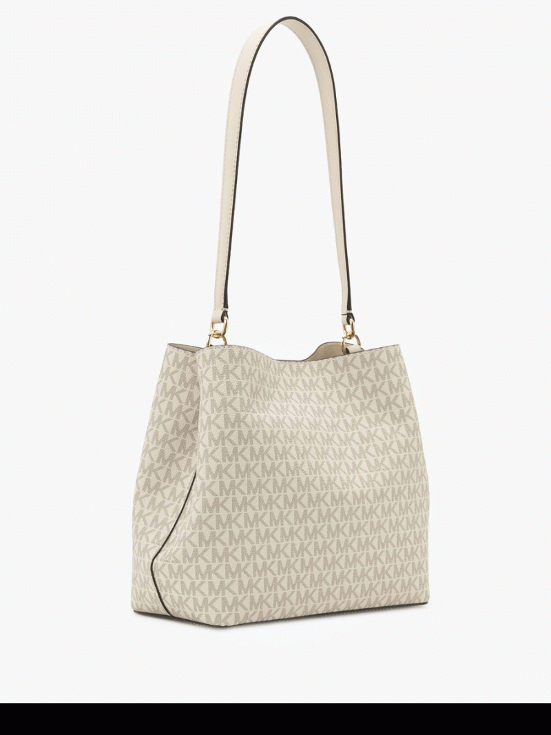 MICHAEL Michael Kors Pratt Medium Signature Logo Shoulder Bag - Image 3