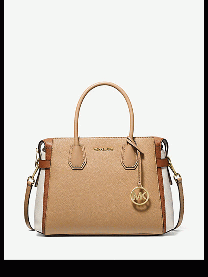 MICHAEL Michael Kors Mercer Medium Color-Block Belted Satchel