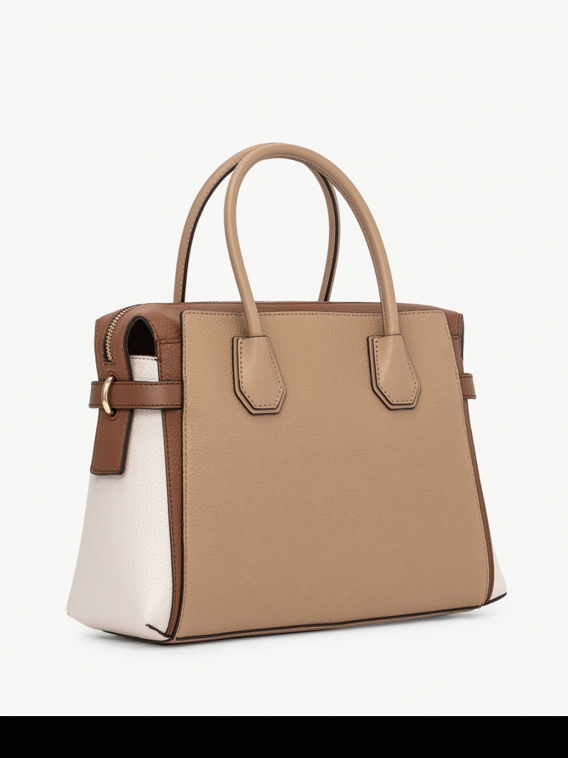 MICHAEL Michael Kors Mercer Medium Color-Block Belted Satchel - Image 4