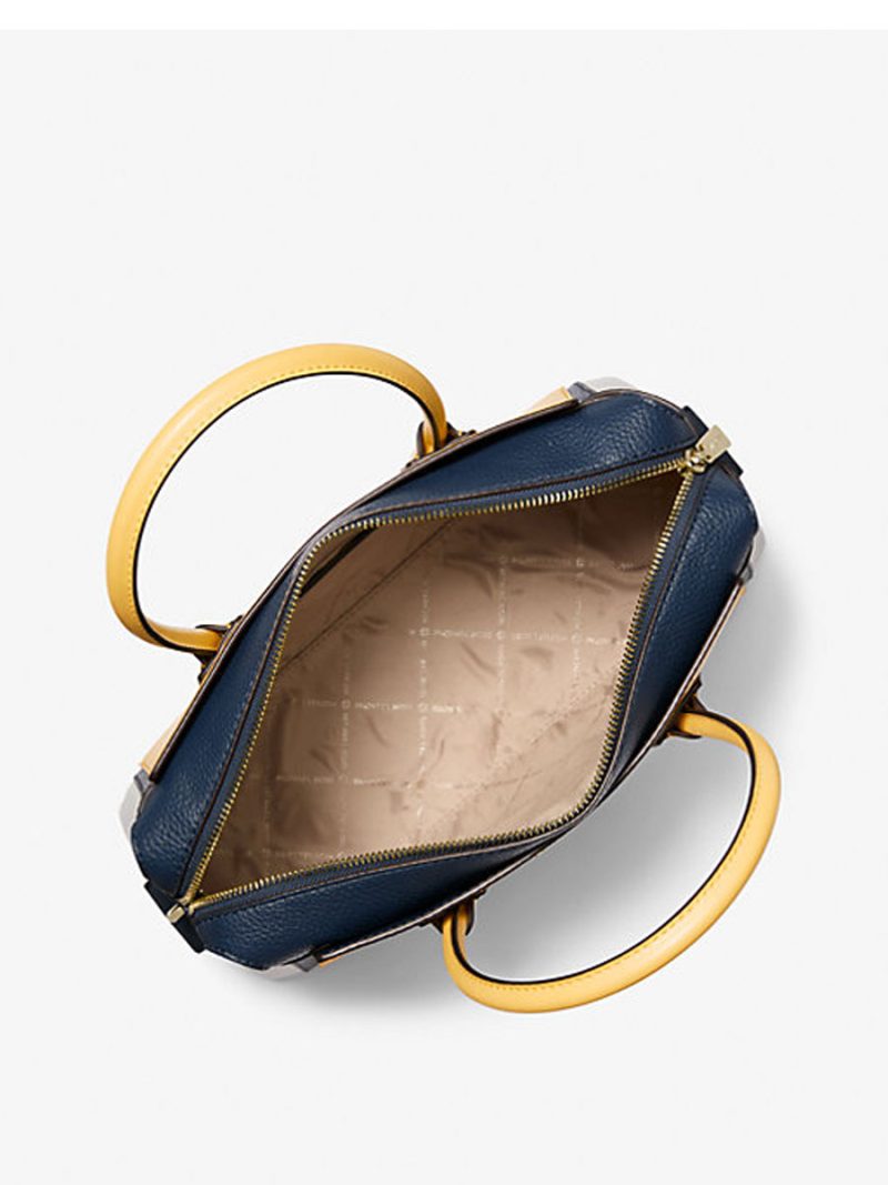 MICHAEL Michael Kors Mercer Medium Color-Block Belted Satchel - Image 2