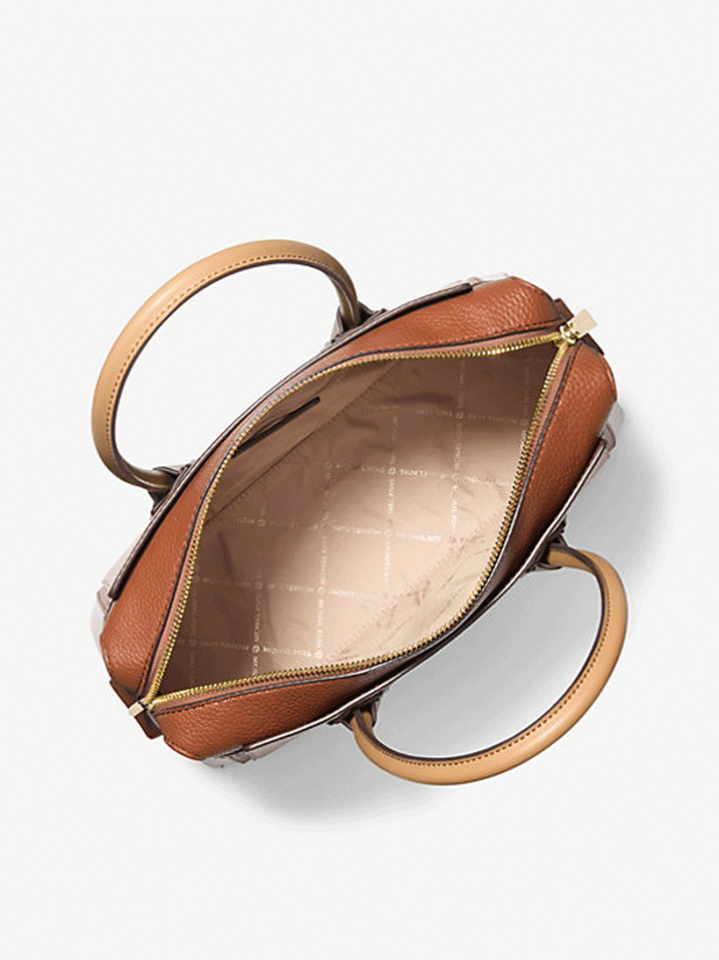 MICHAEL Michael Kors Mercer Medium Color-Block Belted Satchel - Image 2