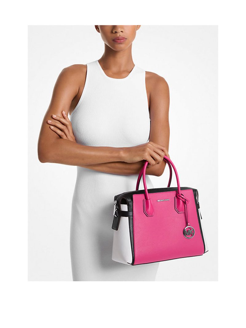 MICHAEL Michael Kors Mercer Medium Color-Block Belted Satchel - Image 3