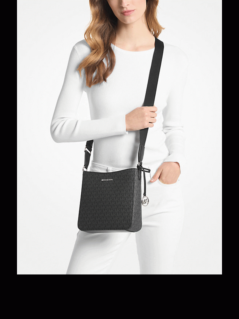 MICHAEL Michael Kors Jet Set Travel Small Signature Logo Messenger Bag - Image 4
