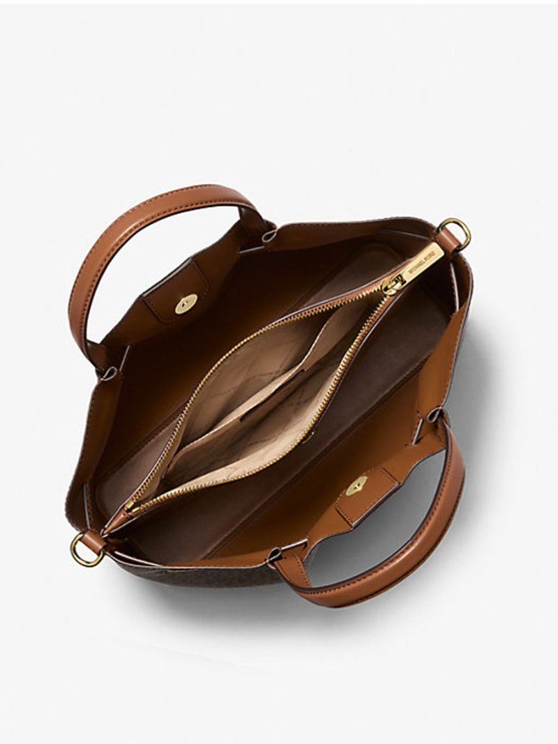 MICHAEL Michael Kors Carson Medium Signature Logo Satchel - Image 2