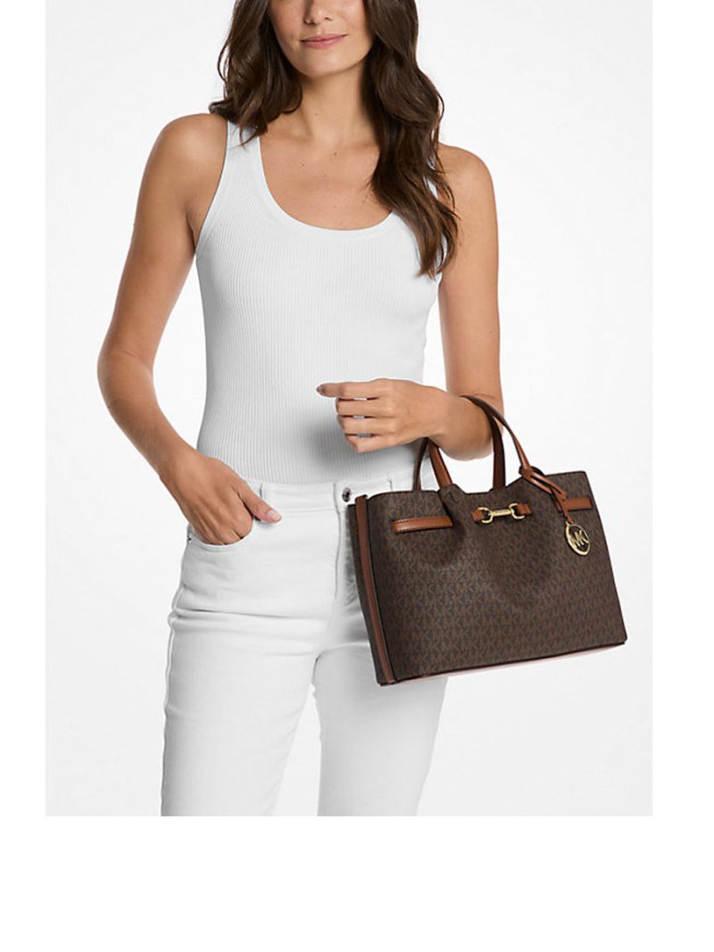 MICHAEL Michael Kors Carson Medium Signature Logo Satchel - Image 3