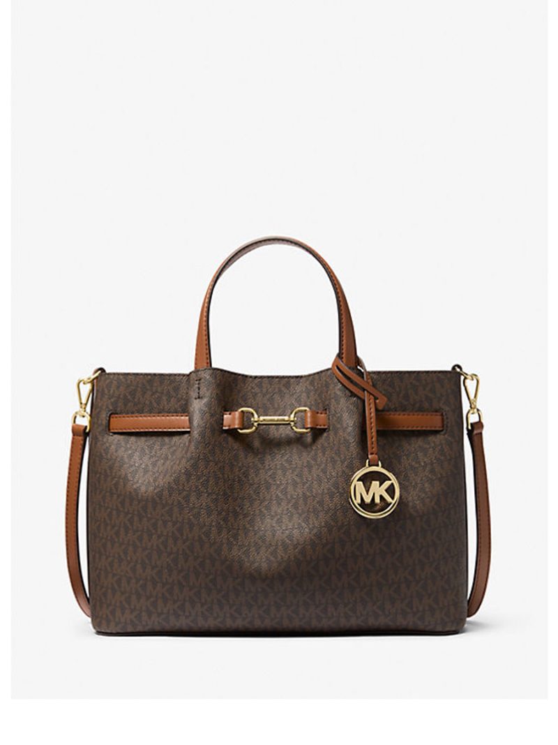 MICHAEL Michael Kors Carson Medium Signature Logo Satchel