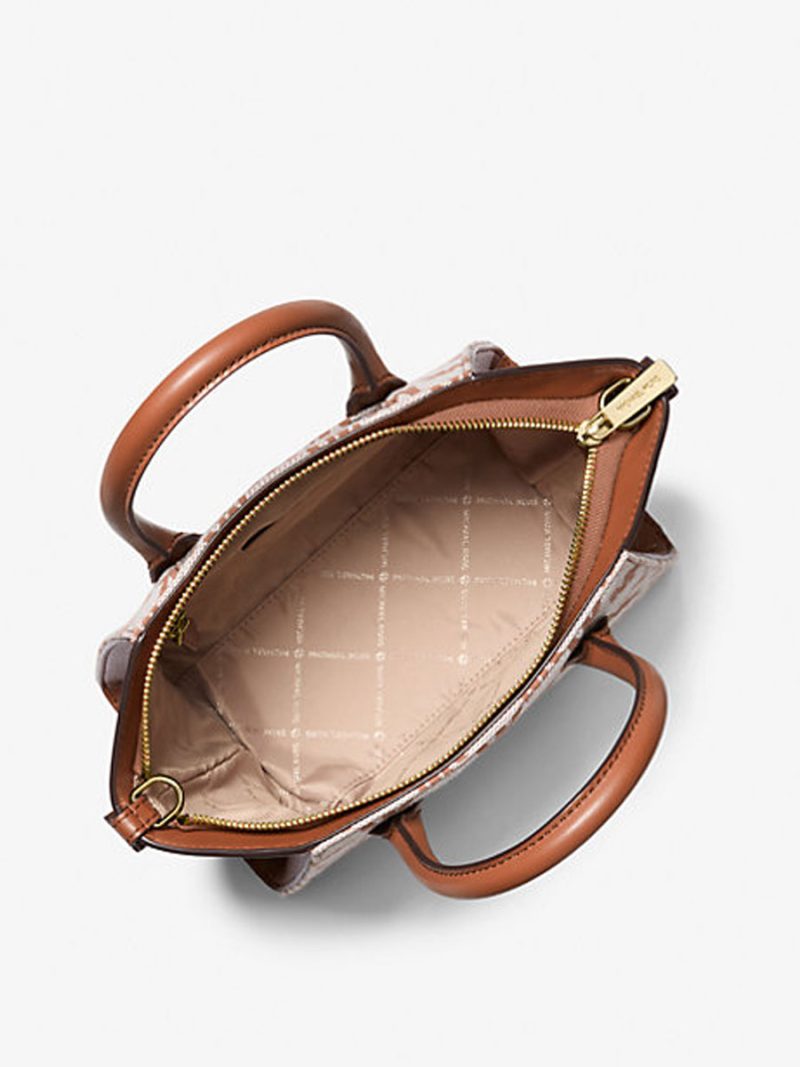 MICHAEL Michael Kors Avril Small Signature Logo Jacquard Satchel - Image 2