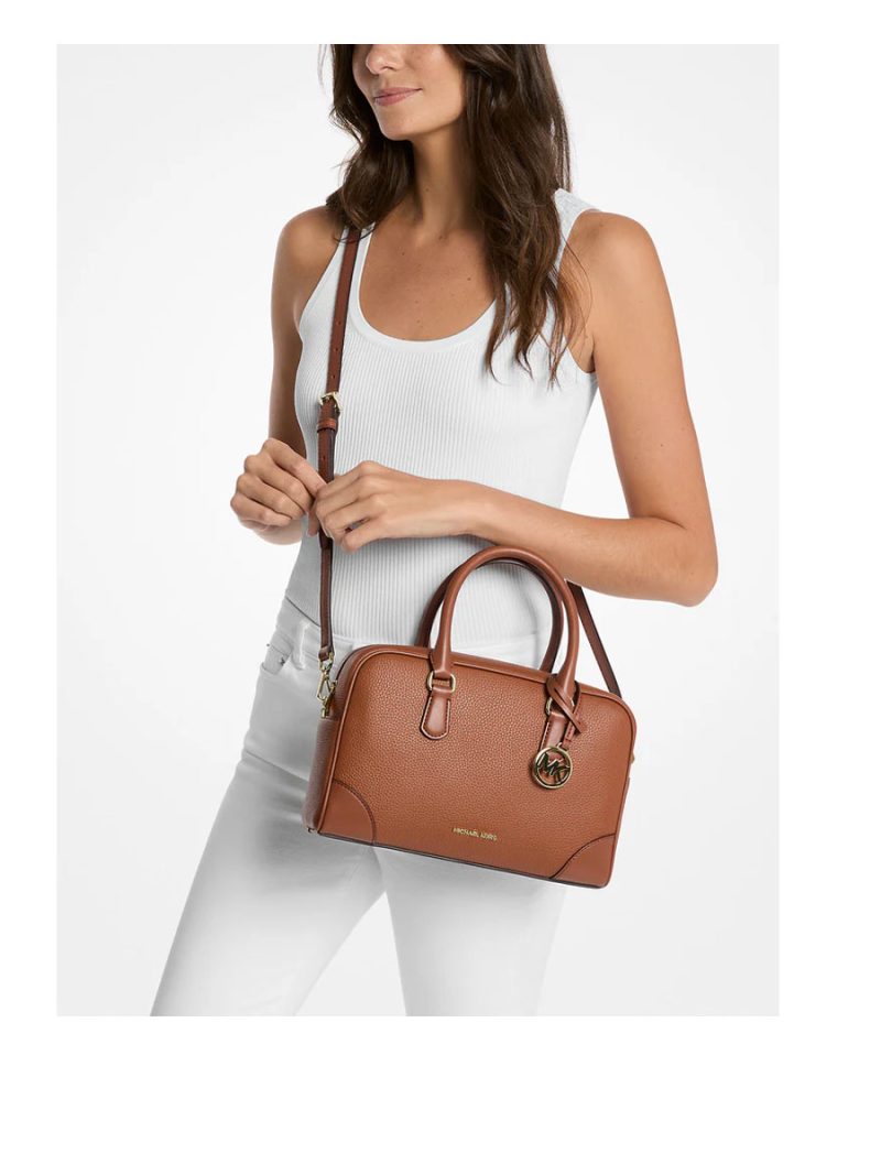 MICHAEL Michael Kors Thompson Pebbled Leather Satchel - Image 3
