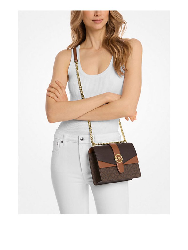 MICHAEL Michael Kors Greenwich Small Color-Block Signature Logo Crossbody Bag - Image 4