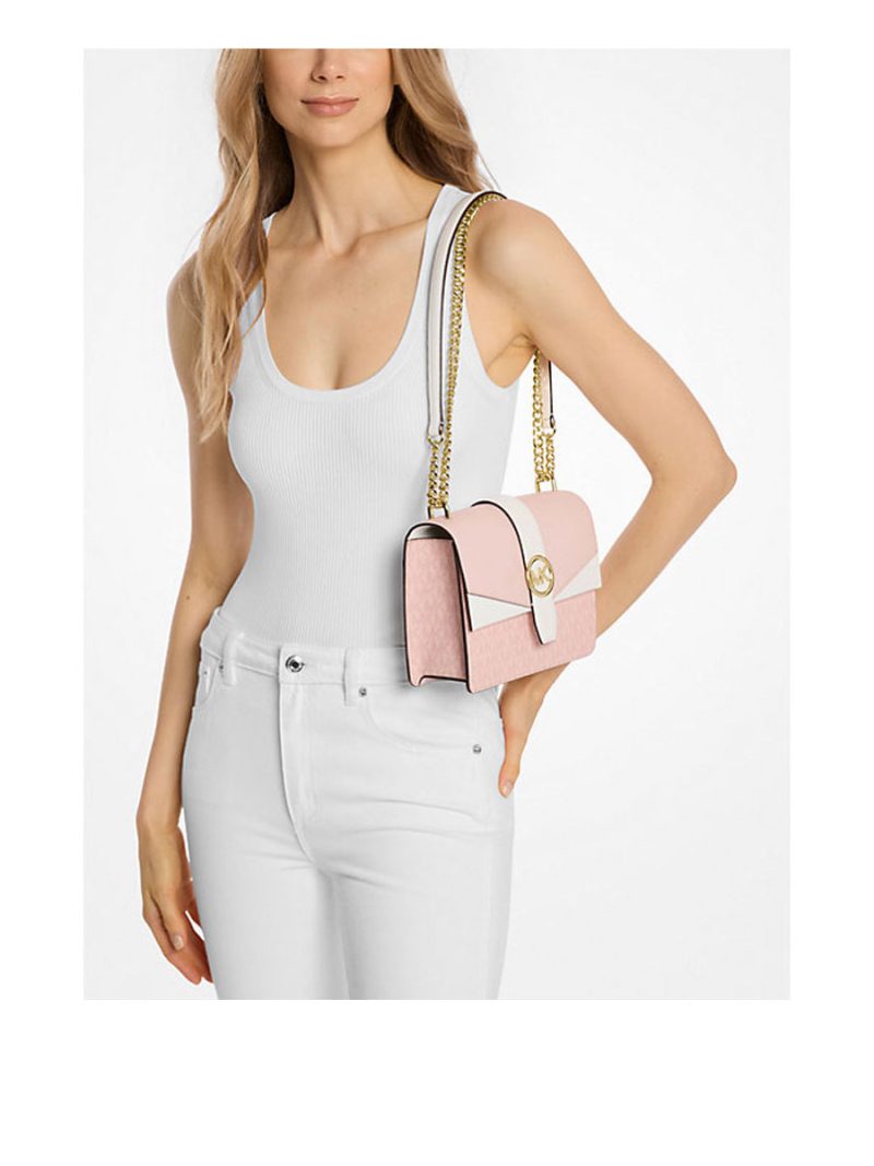 MICHAEL Michael Kors Greenwich Small Color-Block Signature Logo Crossbody Bag - Image 4