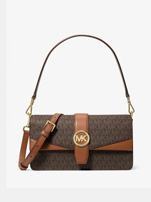 MICHAEL KORS Greenwich Medium Signature Logo Shoulder Bag