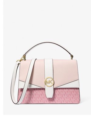 MICHAEL Michael Kors Greenwich Medium Signature Logo Satchel