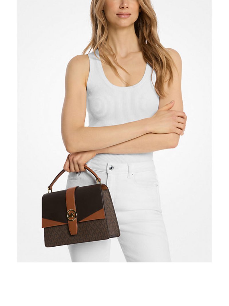 MICHAEL Michael Kors Greenwich Medium Signature Logo Satchel - Image 4