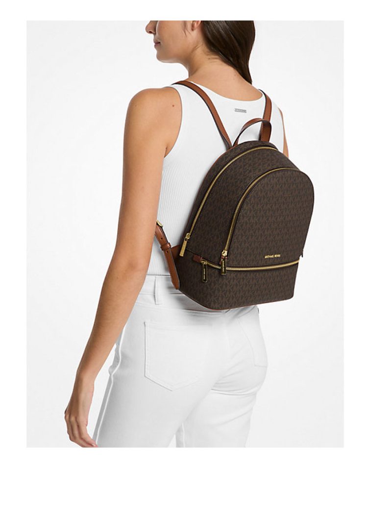 MICHAEL Michael Kors Rhea Medium Signature Logo Backpack - Image 4