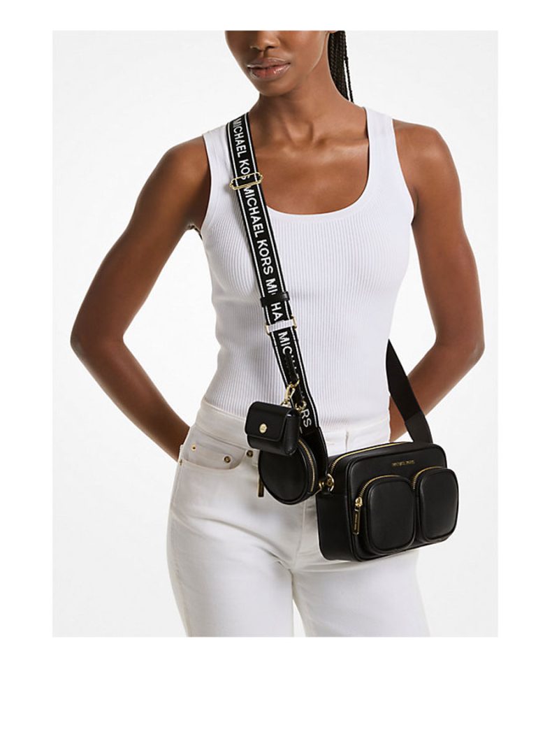 MICHAEL Michael Kors Jet Set Travel Medium Leather Messenger Bag - Image 4
