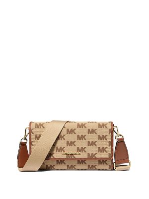MICHAEL Michael Kors Jet Set Large Logo Jacquard Crossbody Bag