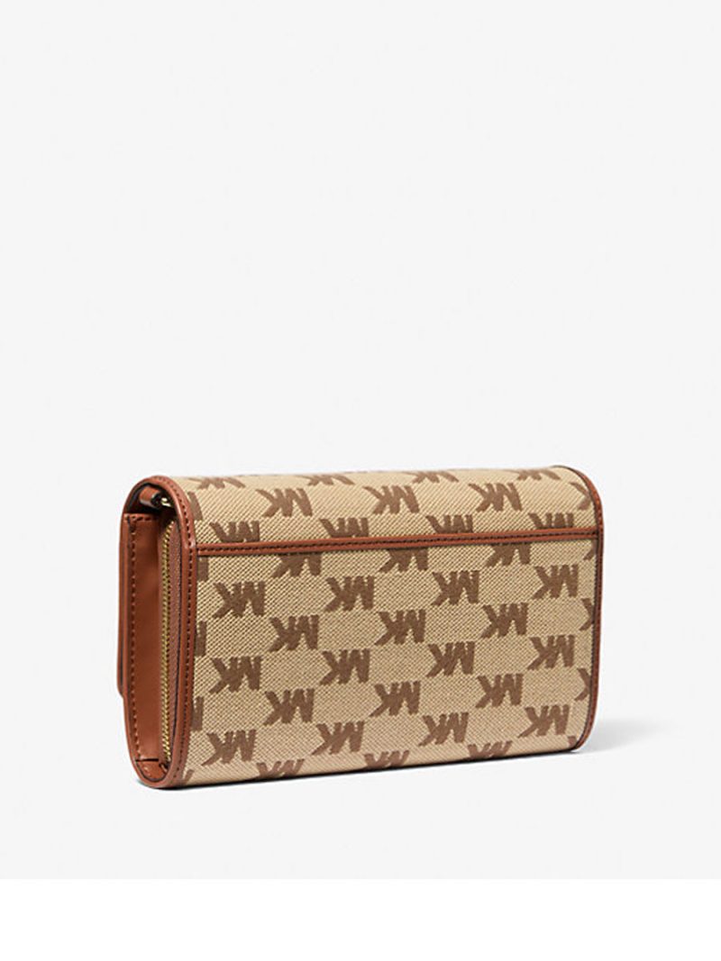 MICHAEL Michael Kors Jet Set Large Logo Jacquard Crossbody Bag - Image 3