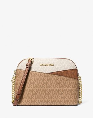 MICHAEL Michael Kors Jet Set Travel Medium Color-Block Signature Logo Crossbody Bag
