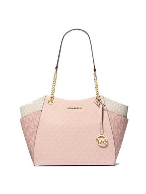 MICHAEL Michael Kors Jet Set Large Color-Block Signature Logo Shoulder Bag