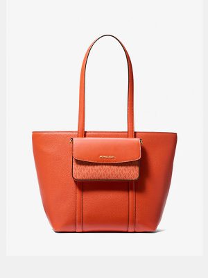 MICHAEL Michael Kors Jet Set 2-in-1 Pebbled Leather and Logo Tote Bag
