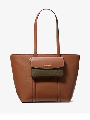 MICHAEL Michael Kors Jet Set 2-in-1 Pebbled Leather and Logo Tote Bag