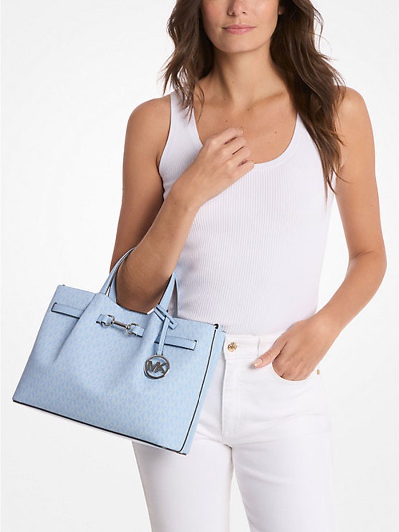 MICHAEL Michael Kors Carson Medium Signature Logo Satchel - Image 3